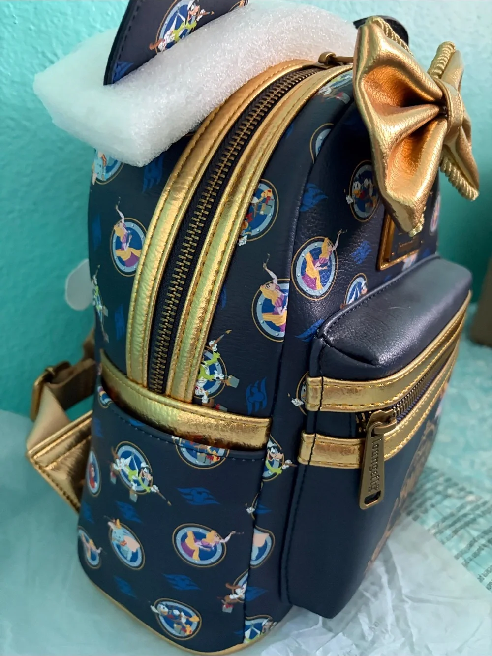 Loungefly Disney Cruise Line Exclusive DCL Dumbo Fantasy Backpack Blue Gold BNWT
